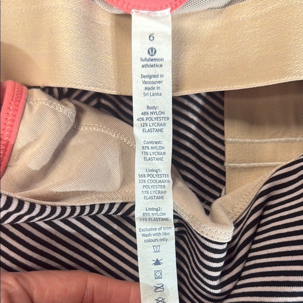 Lululemon Striped Racerback Tank Top Size 6 - Picture 8 of 8